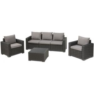 Allibert loungeset California 3-zits grafiet