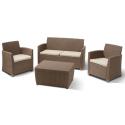 Corona loungeset met kussenbox cappuccino