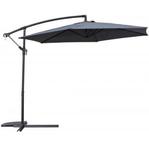 Zweefparasol Ibiza grijs 300 cm