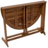 Houten tuintafel inklapbaar halfrond 90 x 60 cm