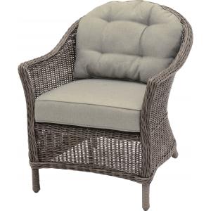 Wicker loungestoelen Salondi taupe set van 2