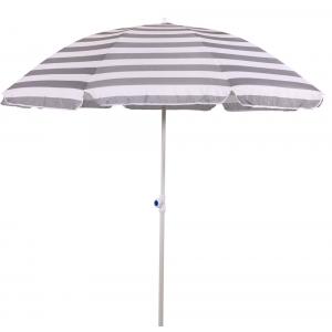 Strandparasol Libra streepmotief grijs