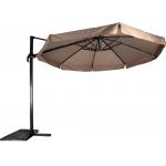 Zweefparasol Virgo 350 cm met volan taupe