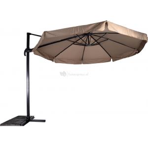 Zweefparasol Virgo 350 cm met volan taupe