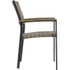 Arezzo stapelstoelen antraciet wicker