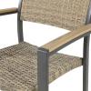 Arezzo stapelstoelen antraciet wicker