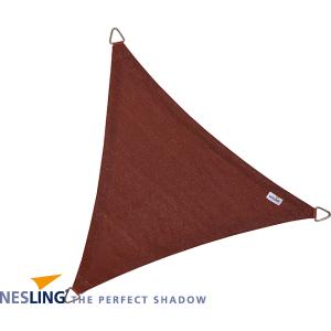 Nesling Coolfit schaduwdoek driehoek Terracotta 3.6 x 3.6 x 3.6 meter