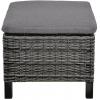 Prato Forte voetenbank wicker hocker antraciet 50x54x37 cm