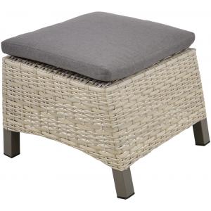 Prato Mountain voetenbank wicker hocker taupe 50x54x37 cm
