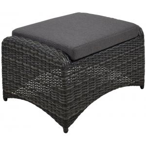 Soho Forte lounge voetenbank wicker hocker antraciet 72x55x40 cm