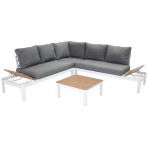 SenS-line aluminium loungeset Lotus wit