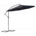 Zweefparasol Menorca 300 cm zwart