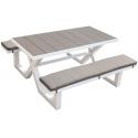 Picknicktafel aluminium 160cm wit