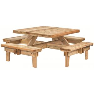 Dagaanbieding - Picknicktafel vierkant geïmpregneerd dagelijkse koopjes