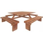 Picknicktafel vierkant hardhout