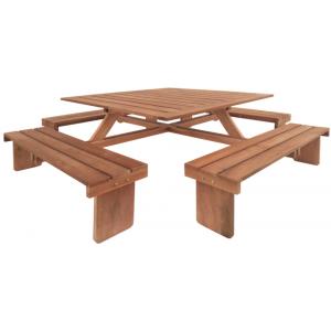 Picknicktafel vierkant hardhout