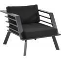 Regatta loungestoel aluminium zwart